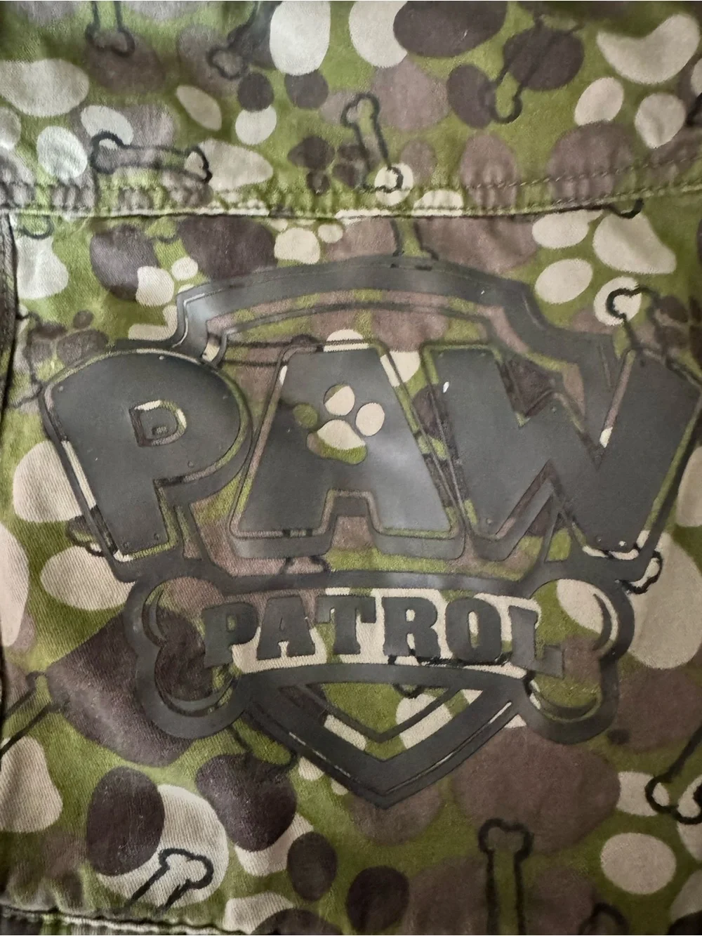 Nickelodeon PAWPATROL Camo Jacket with Gray Hood and Sleeves